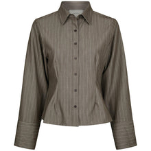 Indlæs billede til gallerivisning NEO NOIR Rosa Pinstripe Melange Dusty Brown
