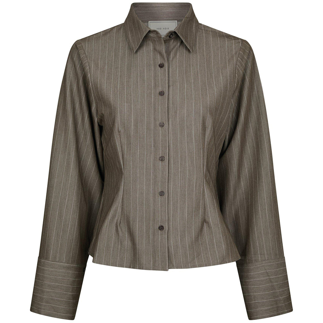 NEO NOIR Rosa Pinstripe Melange Dusty Brown