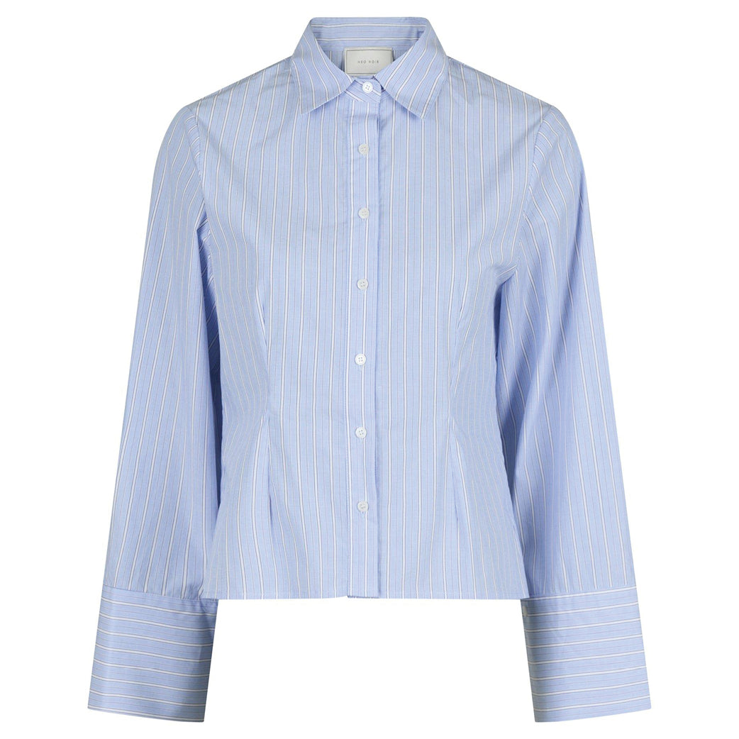 NEO NOIR Rosa Stripe Shirt Blue