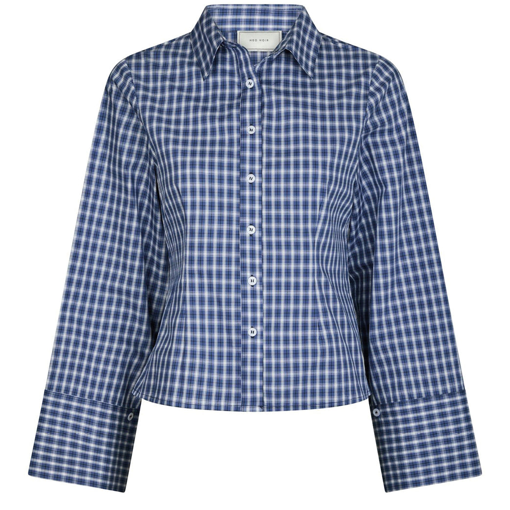 NEO NOIR Rosa Check Shirt Dark Blue