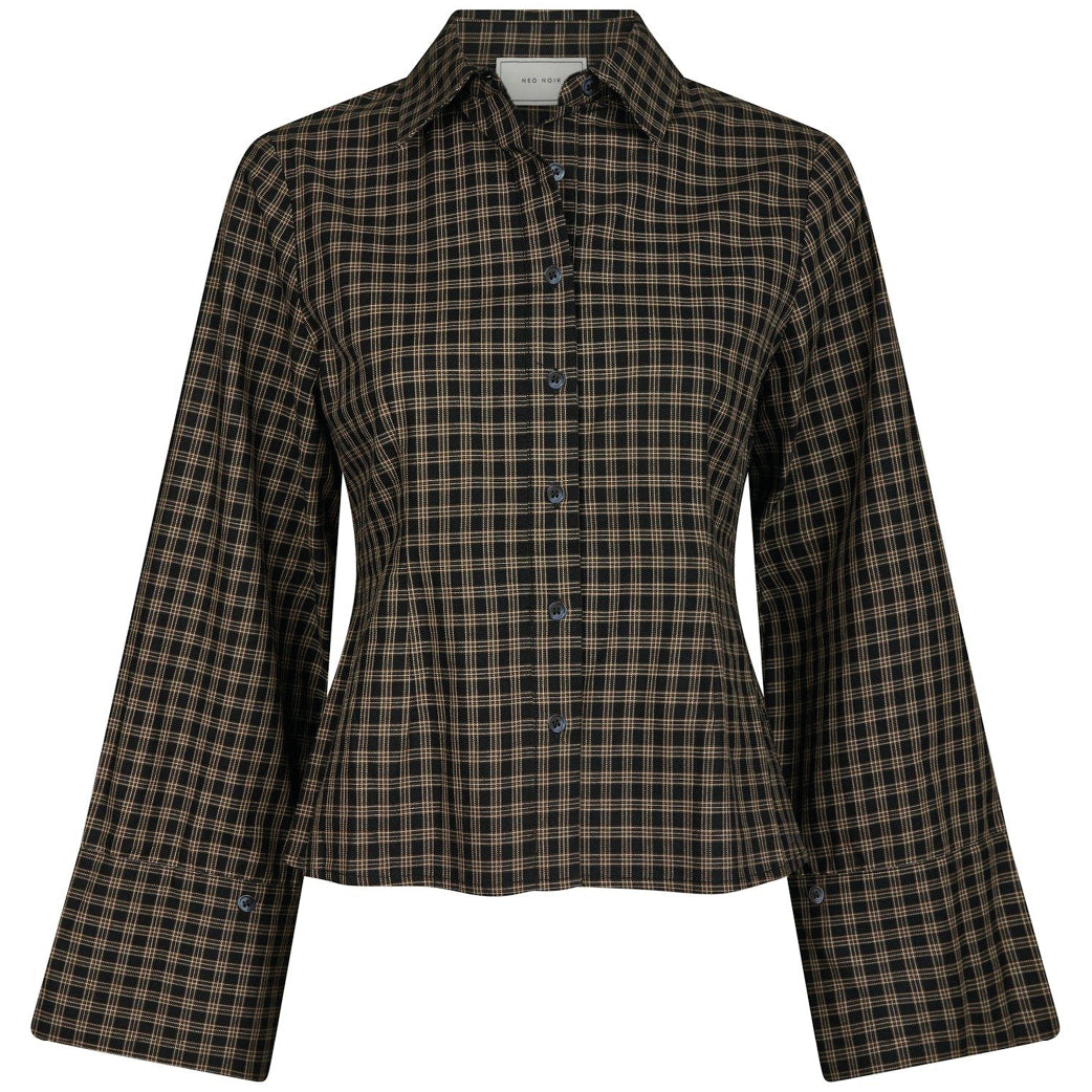 NEO NOIR Rosa Mini Check Shirt Black
