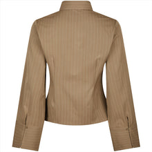 Indlæs billede til gallerivisning NEO NOIR Rosa Pinstripe Shirt Dark Sand
