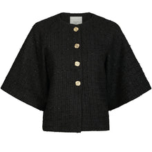 Indlæs billede til gallerivisning NEO NOIR Rosella Boucle Mini Jacket Sort
