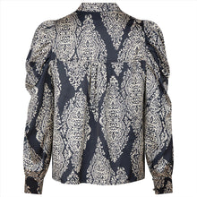 Indlæs billede til gallerivisning NEO NOIR Rosslyn Paisley Drop Blouse Navy
