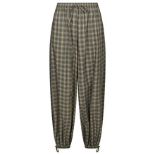 Indlæs billede til gallerivisning NEO NOIR Roxane Balloon Check Pants Dusty Army
