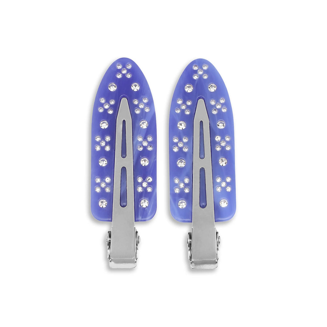 SUI AVA Acqua Crystal Clips Blue