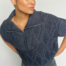 Indlæs billede til gallerivisning MOS MOSH Salma SS Knit Vest Crown Blue
