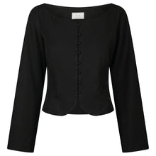 Indlæs billede til gallerivisning NEO NOIR Salsa Structure Blouse Sort
