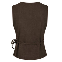 Indlæs billede til gallerivisning NEO NOIR Samara Waistcoat Melange Brown
