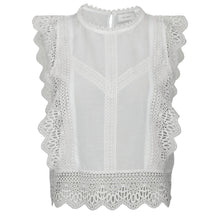 Indlæs billede til gallerivisning NEO NOIR Samia Lace Top Hvid
