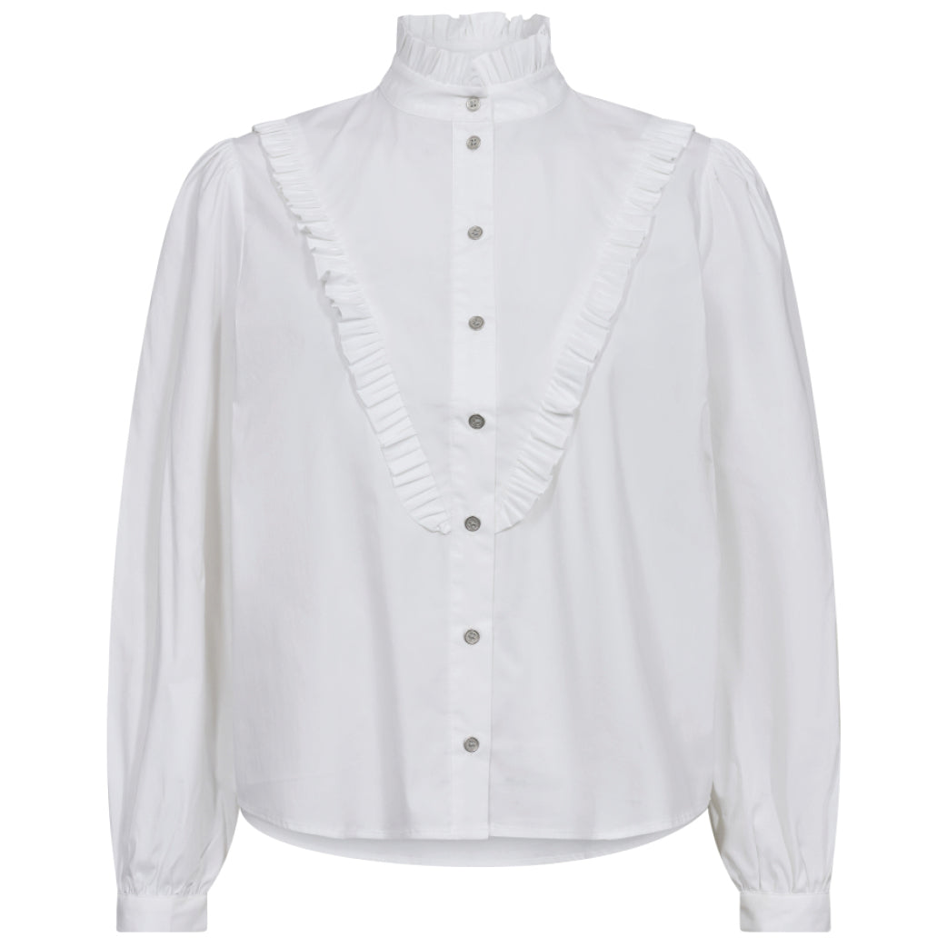 CO' COUTURE Sandy Frill V-Shirt White