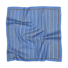 Indlæs billede til gallerivisning BECK SÖNDERGAARD Scallopia Striped Cotta Scarf Azure Blue
