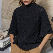 Indlæs billede til gallerivisning PROJECT AJ117 Signe Strik Vest Sort
