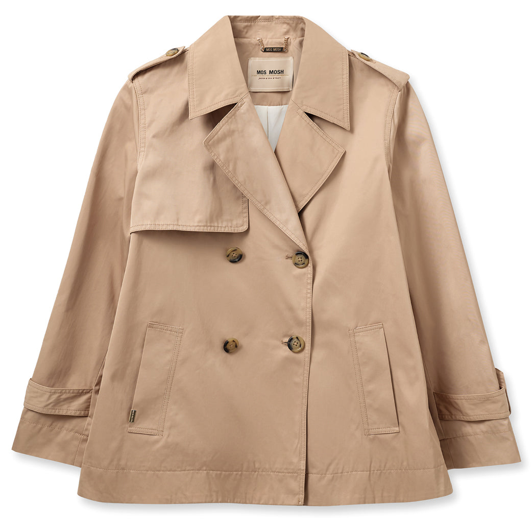 MOS MOSH Silma Short Trenchcoat Sesame