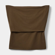 Indlæs billede til gallerivisning SOFIE SCHNOOR Sinkasw Off Shoulder Jersey Top Olive Brown
