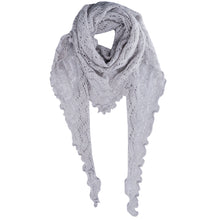 Indlæs billede til gallerivisning BLACK COLOUR Bcsiri Triangle Knitted Scarf Grey
