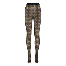 Indlæs billede til gallerivisning SUI AVA Argyle Tights Green/Brown
