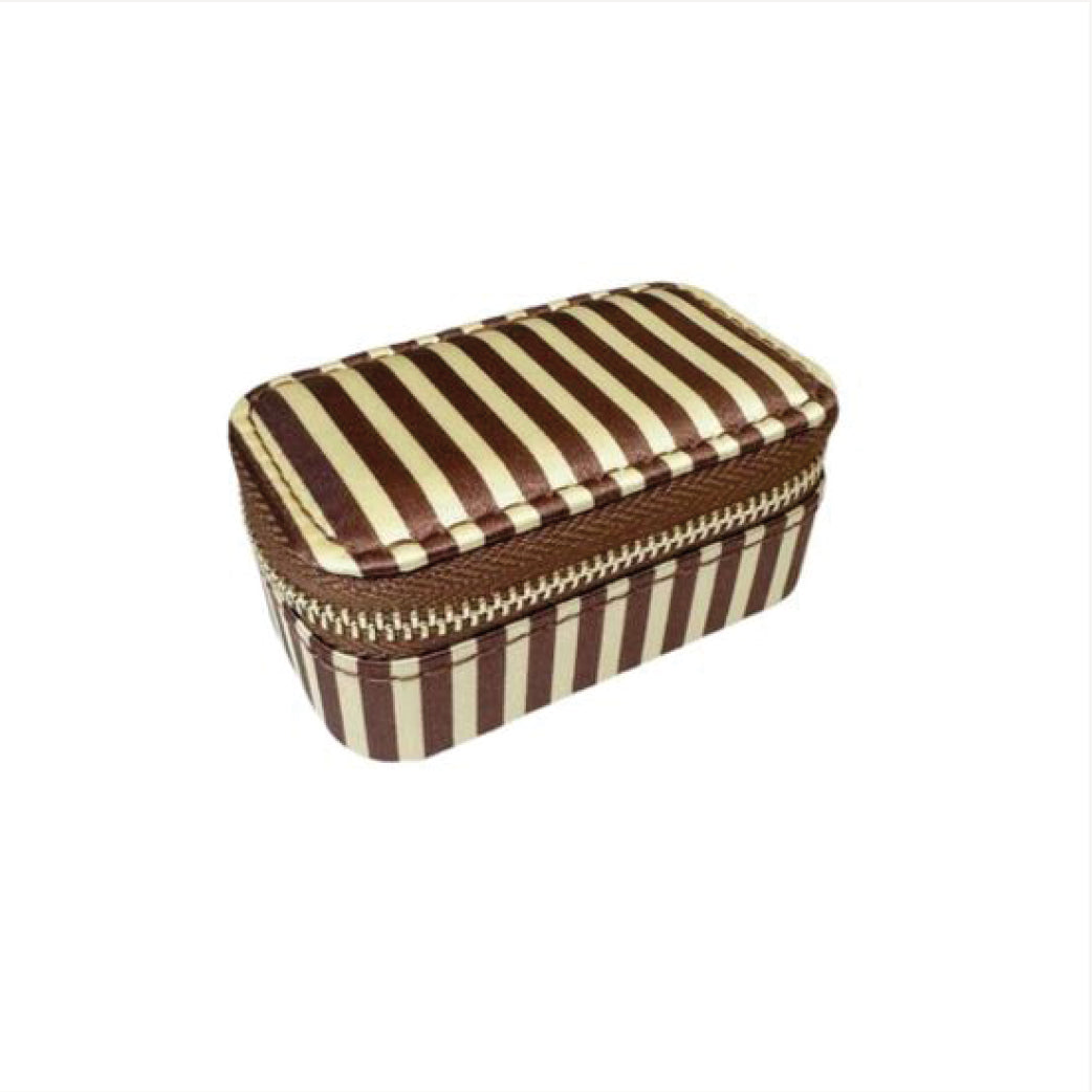 PICO COPENHAGEN Small Jewelry Box Brown Stripe