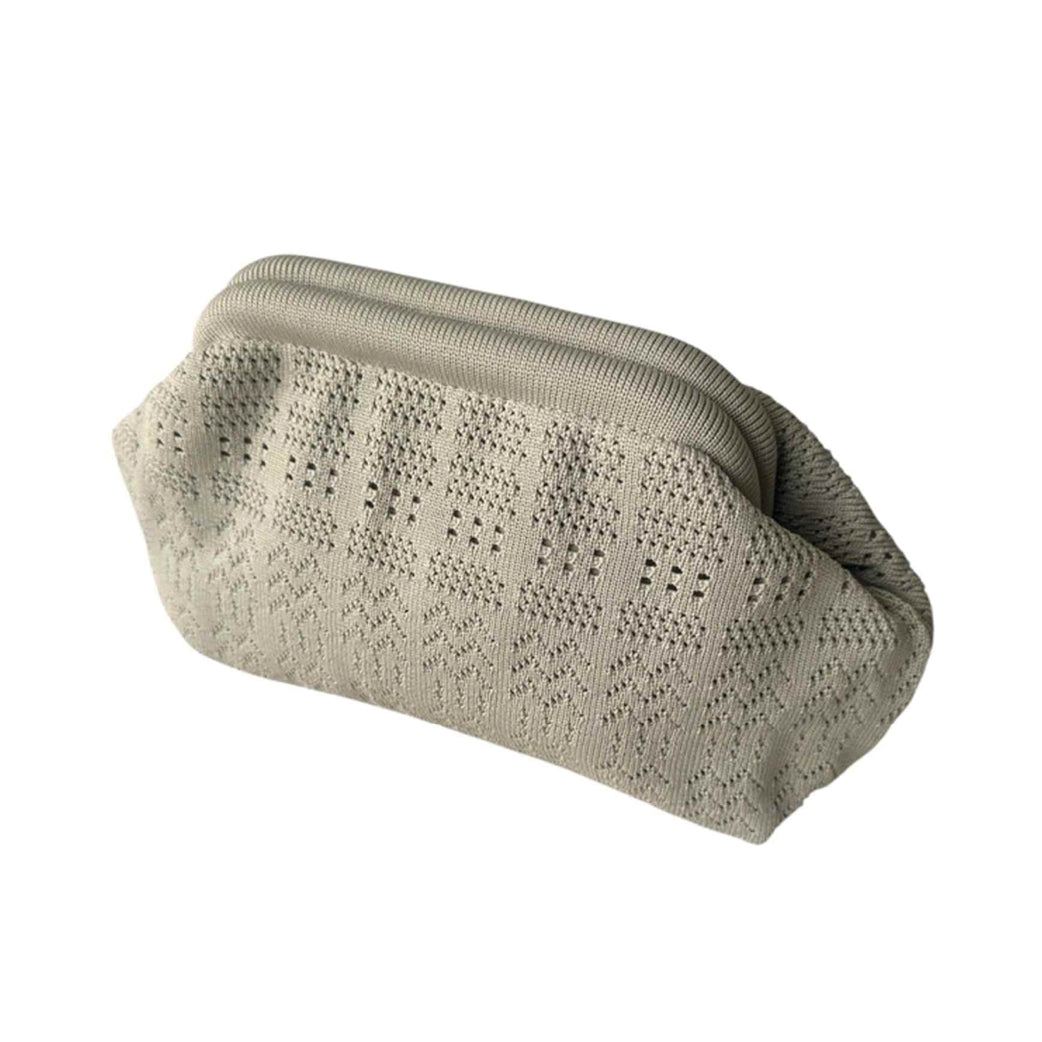 PICO COPENHAGEN Small Rosalia Clutch Grey Lace