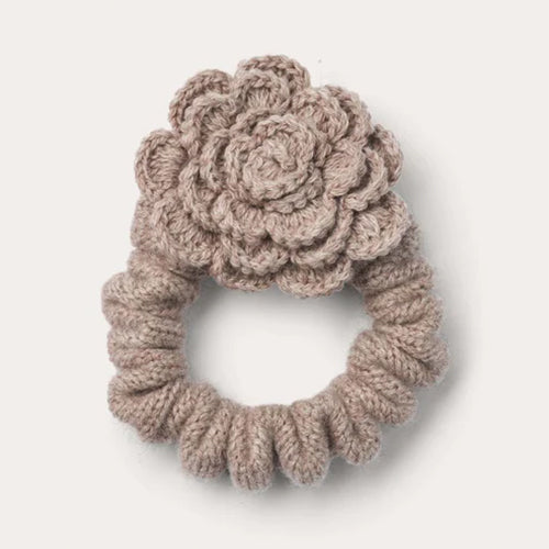 O'TAY Small Scrunchie Flower Light Smoke