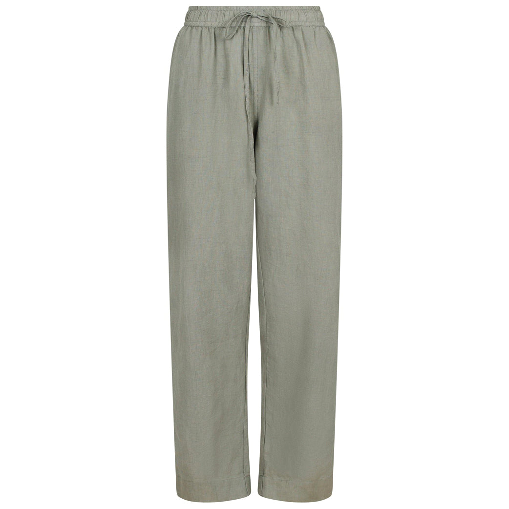 NEO NOIR Sonar Linen Pants Dusty Army