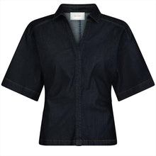 Indlæs billede til gallerivisning NEO NOIR Spenda Denim Blouse Dark Blue
