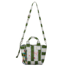 Indlæs billede til gallerivisning BECK SÖNDERGAARD Stripie Canvas Gabby Bag Green
