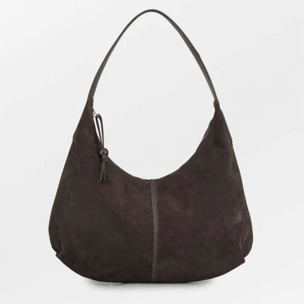 BECK SÖNDERGAARD Suede Veg Gema Bag Chocolate