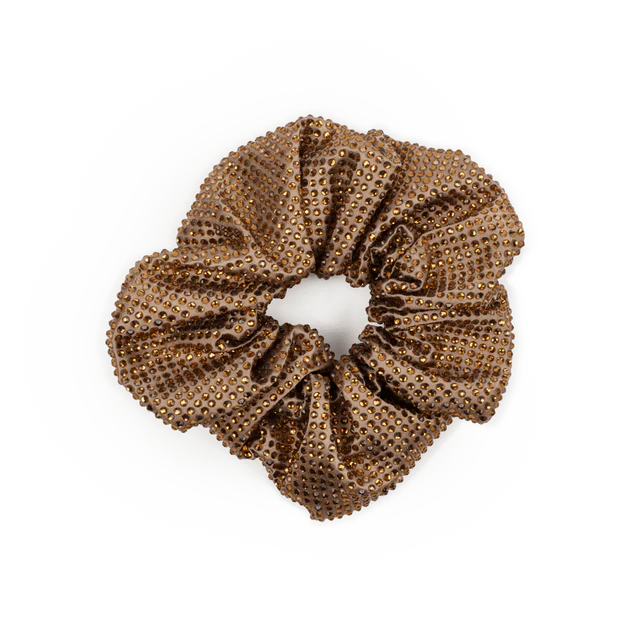 SUI AVA Kelly Crystal Scrunchie Taupe