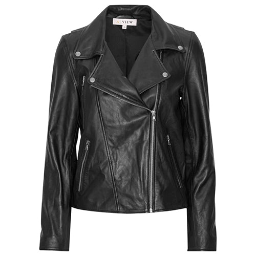 A VIEW Sunny Leather Jacket Black