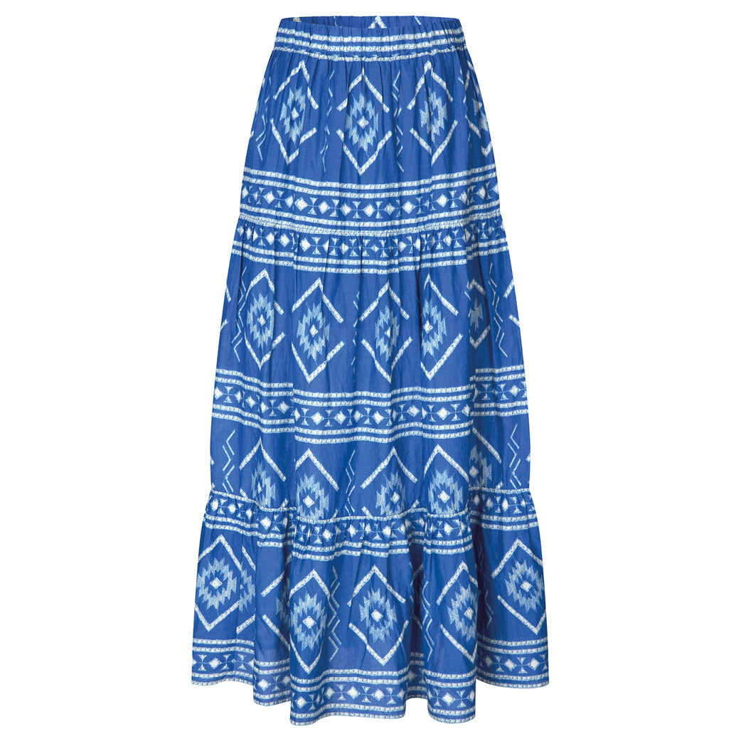 LOLLYS LAUNDRY Sunset Maxi Skirt Blue