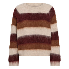 Indlæs billede til gallerivisning MOS MOSH Suvi Stripe Knit Russet Brown
