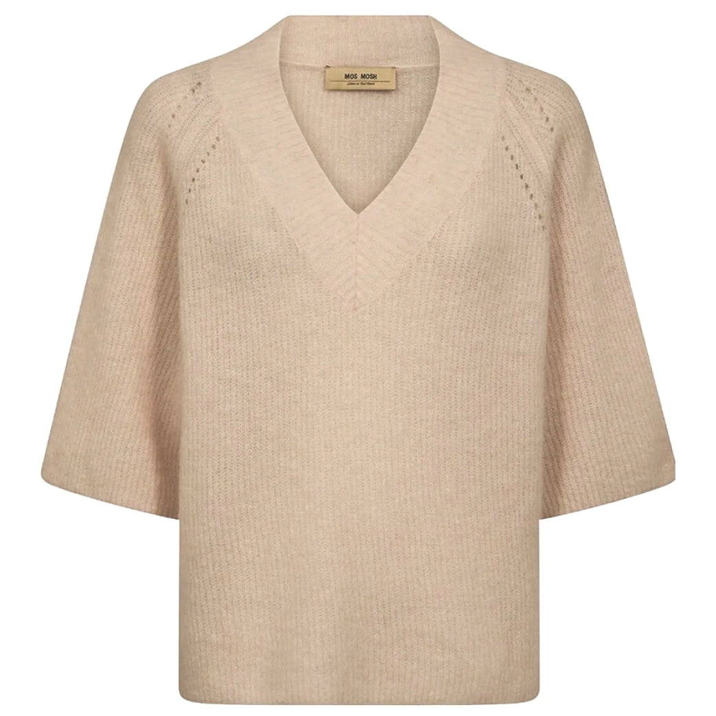 MOS MOSH Taci V-Neck Knit Doeskin