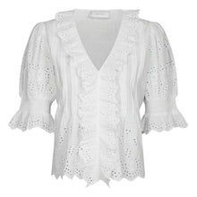 Indlæs billede til gallerivisning NEO NOIR Talise Emb Blouse Hvid
