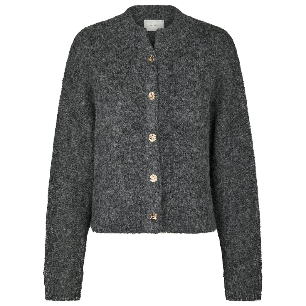 NEO NOIR Taura Flyffy Knit Cardin Antracit