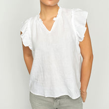 Indlæs billede til gallerivisning MOS MOSH Tea Linen Blouse White
