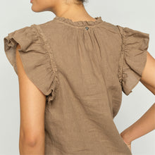 Indlæs billede til gallerivisning MOS MOSH Tea Linen Blouse Petrified Oak
