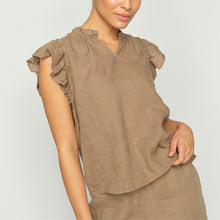 Indlæs billede til gallerivisning MOS MOSH Tea Linen Blouse Petrified Oak
