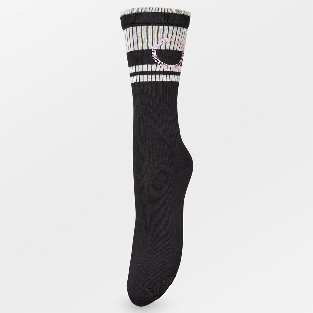 BECK SÖNDERGAARD Thalia Cotta Sock Black White