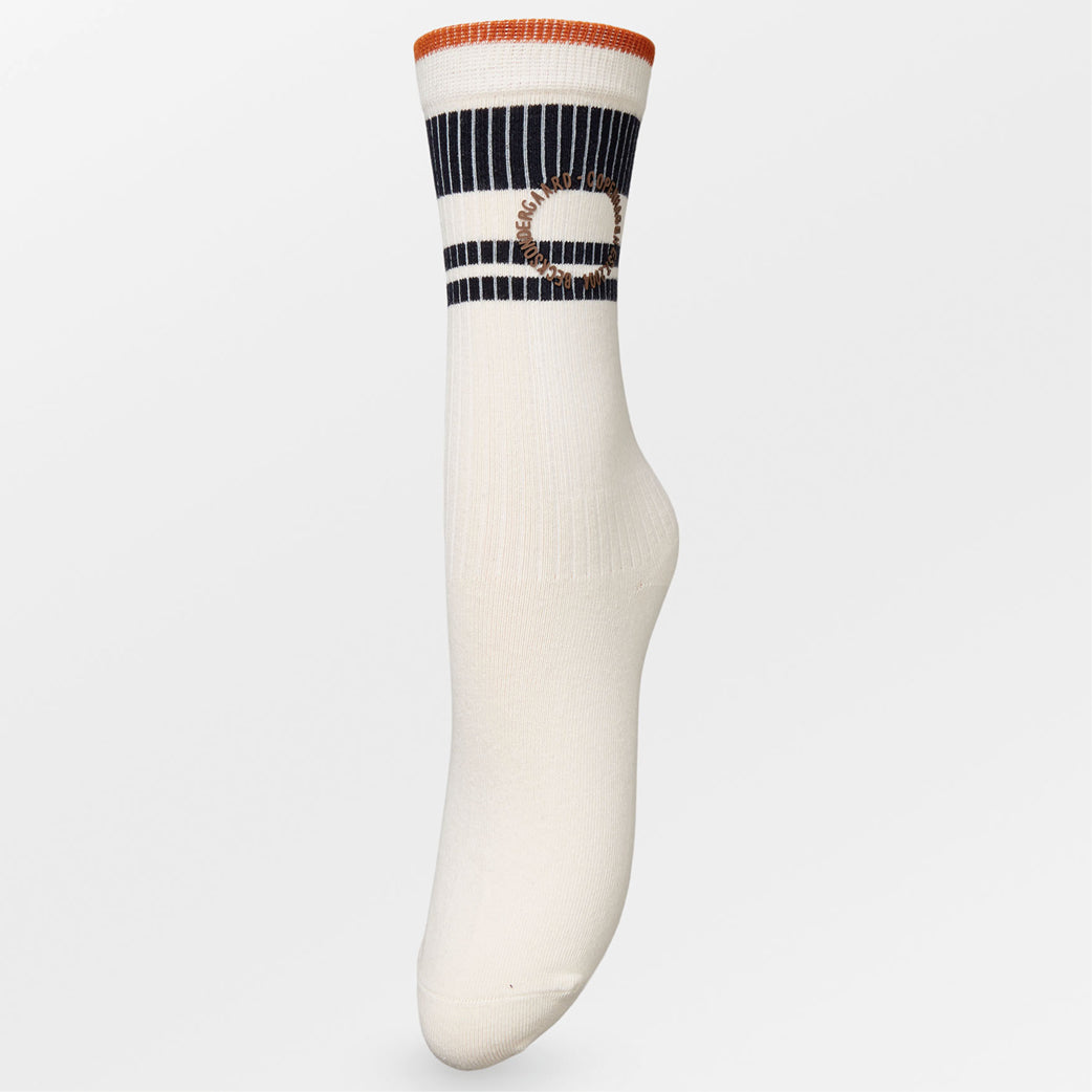 BECK SÖNDERGAARD Thalia Cotta Sock White Navy