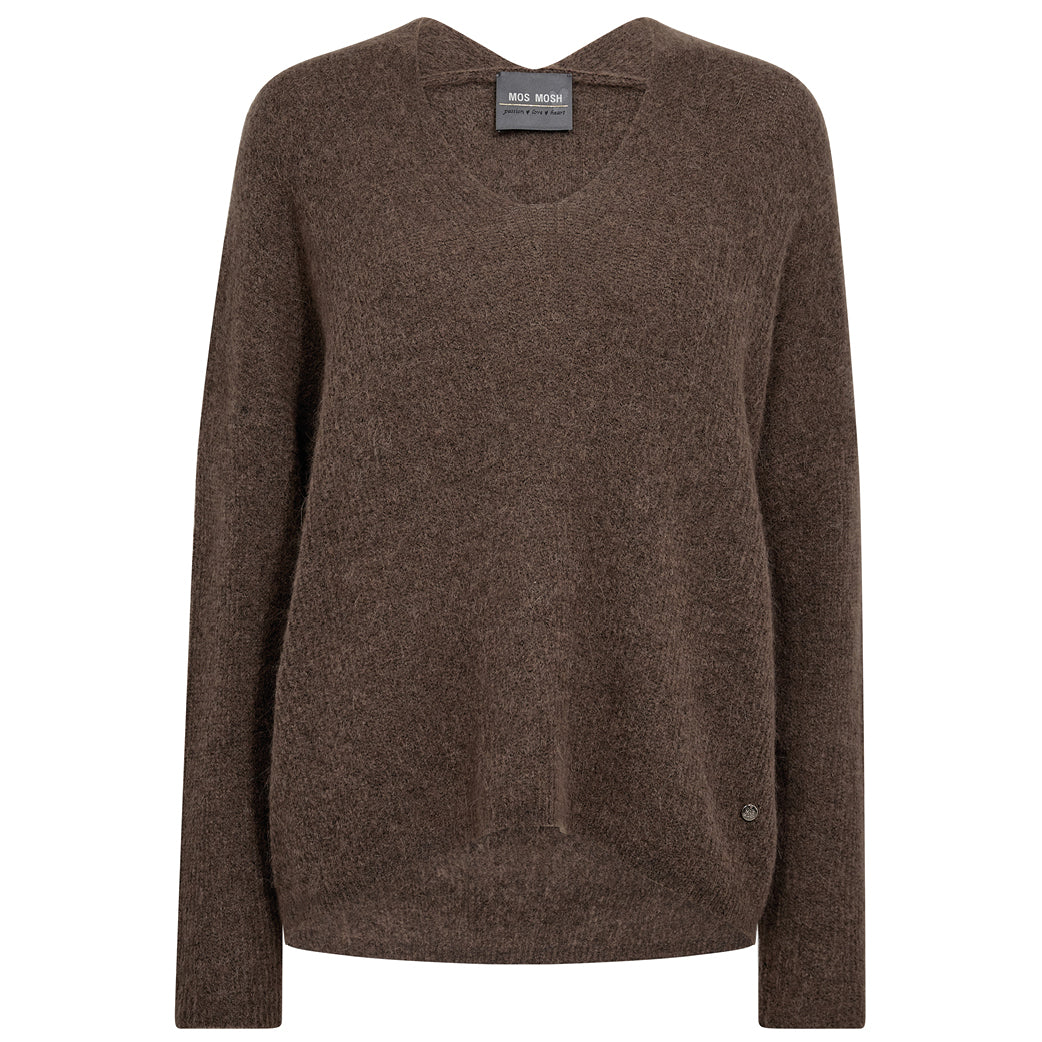 MOS MOSH Thora V-Neck Knit Falcon