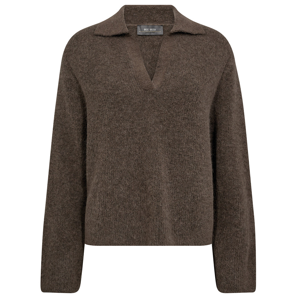 MOS MOSH Thora Aidy Polo Knit Falcon