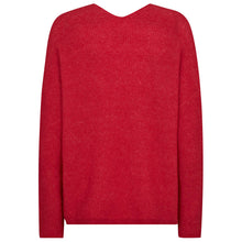 Indlæs billede til gallerivisning MOS MOSH Thora V-Neck Knit Chinese Red
