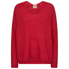 Indlæs billede til gallerivisning MOS MOSH Thora V-Neck Knit Chinese Red
