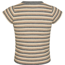 Indlæs billede til gallerivisning NEO NOIR Tirra Simple Stripe Knit Top Grey
