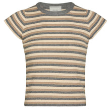 Indlæs billede til gallerivisning NEO NOIR Tirra Simple Stripe Knit Top Grey
