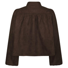 Indlæs billede til gallerivisning NEO NOIR Tirsa Faux Suede Jacket Dark Brown
