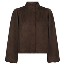 Indlæs billede til gallerivisning NEO NOIR Tirsa Faux Suede Jacket Dark Brown
