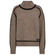 Indlæs billede til gallerivisning HAUTE L&#39;AMITIE Toby Hem Line Knit Walnut Melange

