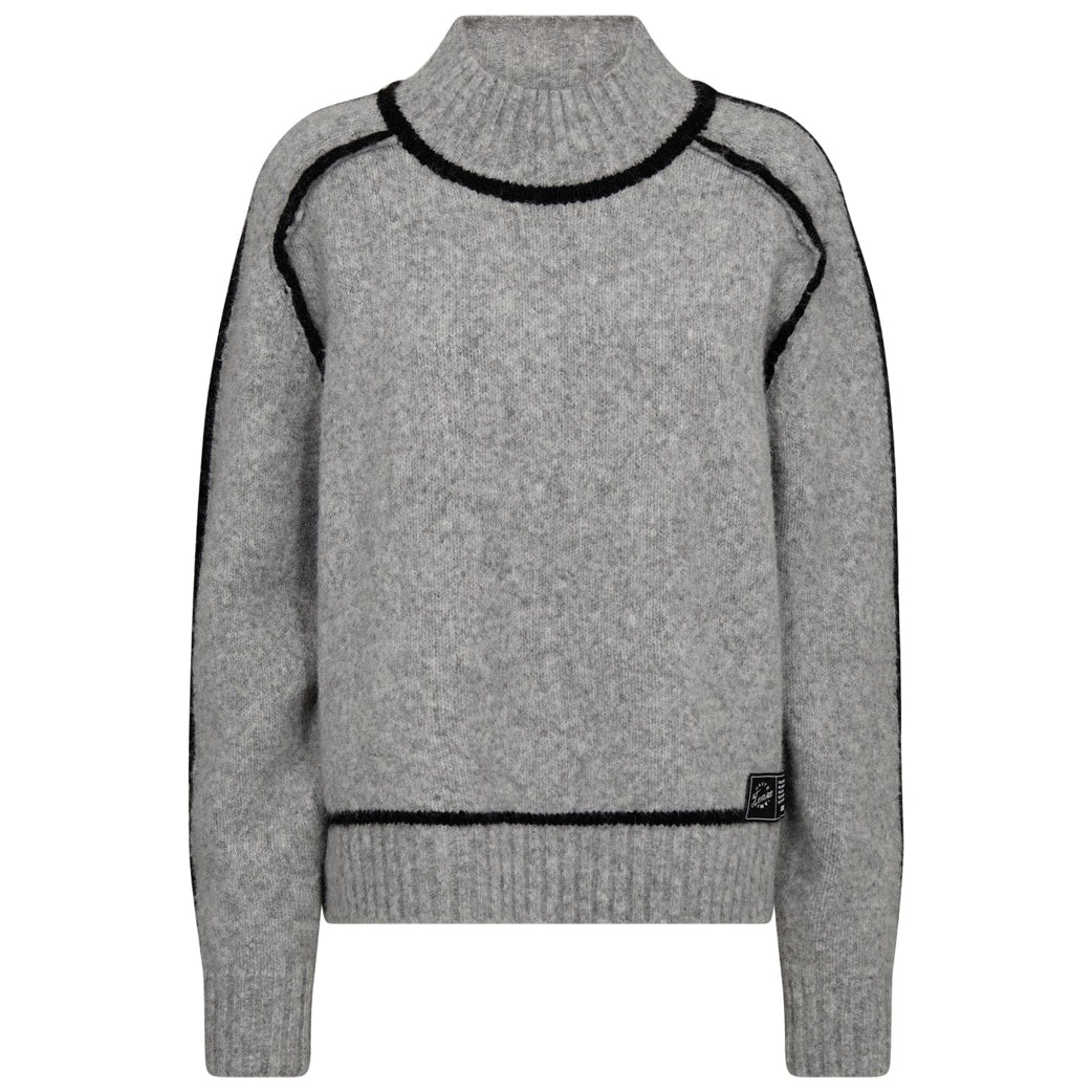 HAUTE L'AMITIE Toby Hem Lin Knit Light Grey